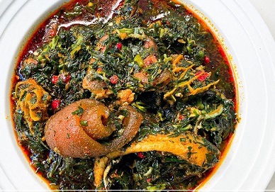 Afang soup at Asanting Ibiono Ibom